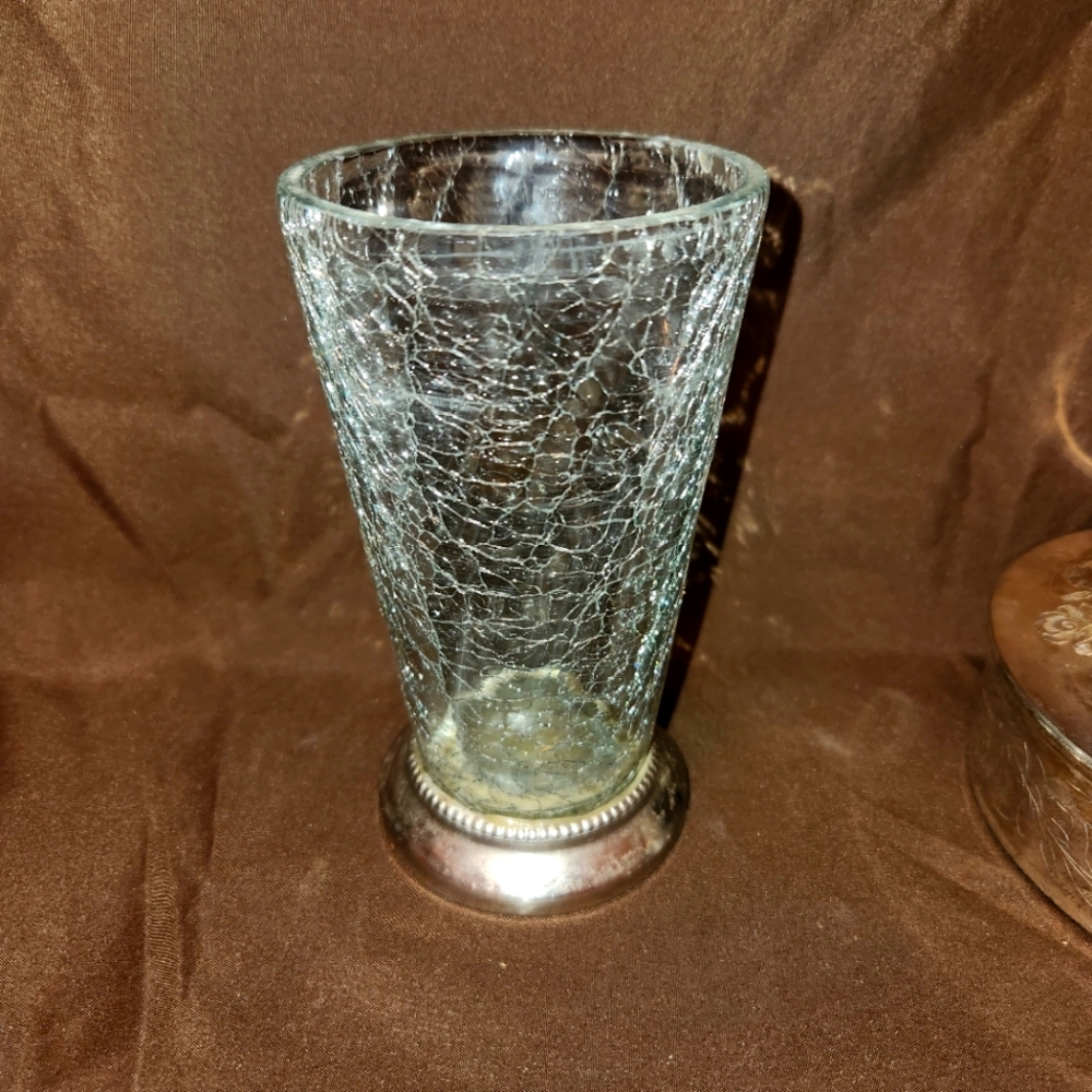 Farmhouse Crackled Clear Glass Bathroom Vanity Glass